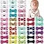 20/40PCS Baby Girls Fine Hair Clips 1.75Inch Grosgrain Ribbon Hair Bows Snap Hair Clips Barrettes Handmade Hair Accessories