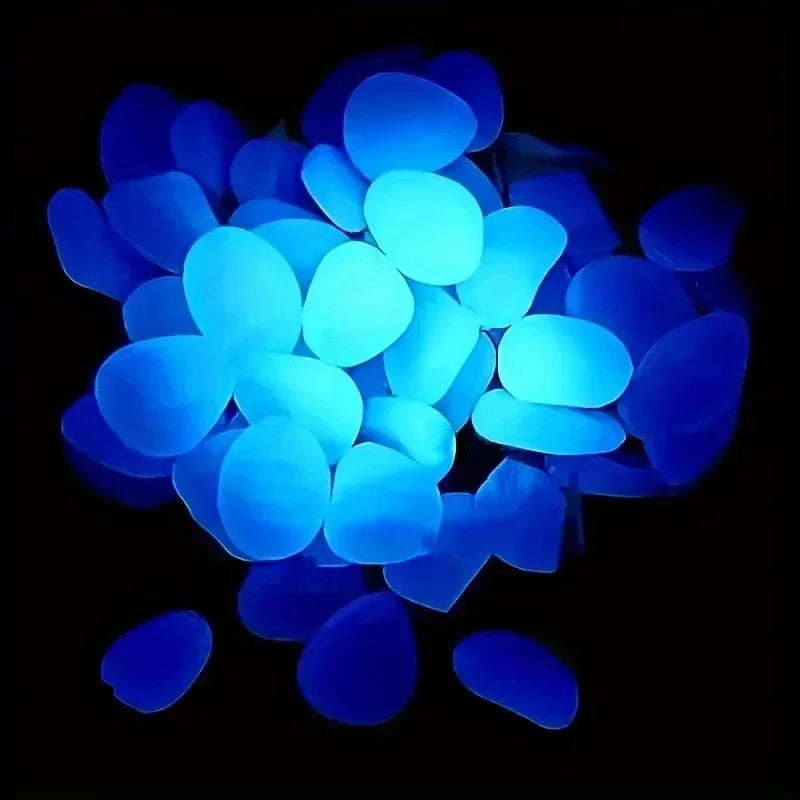 Glow In The Dark Garden Pebbles 100 Pcs For Outdoor Use