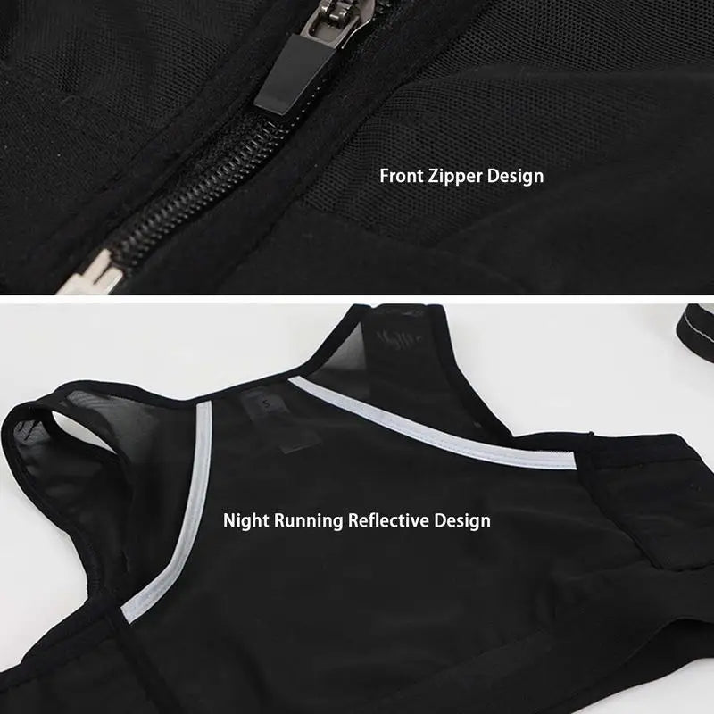 Reflective Running Backpack Lightweight Sport Running Vest For Storage Water Bottle Phone Bag For Trail Running Storage Bag