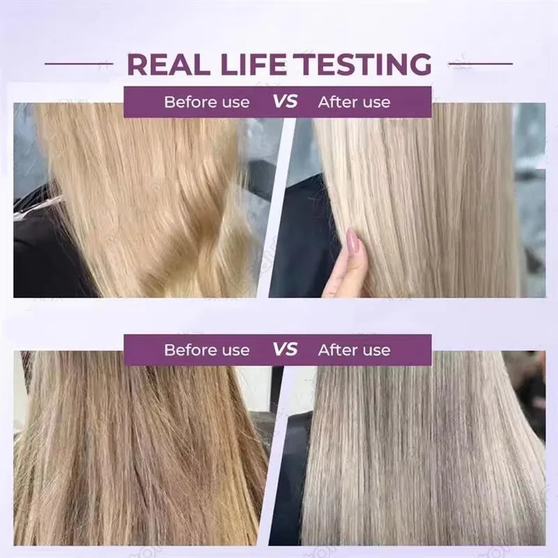 Professional Color Fixing Purple Shampoo Professional Yellow Removal Post Dyeing Gray Hair Care Bleached Highlighted Revitalize