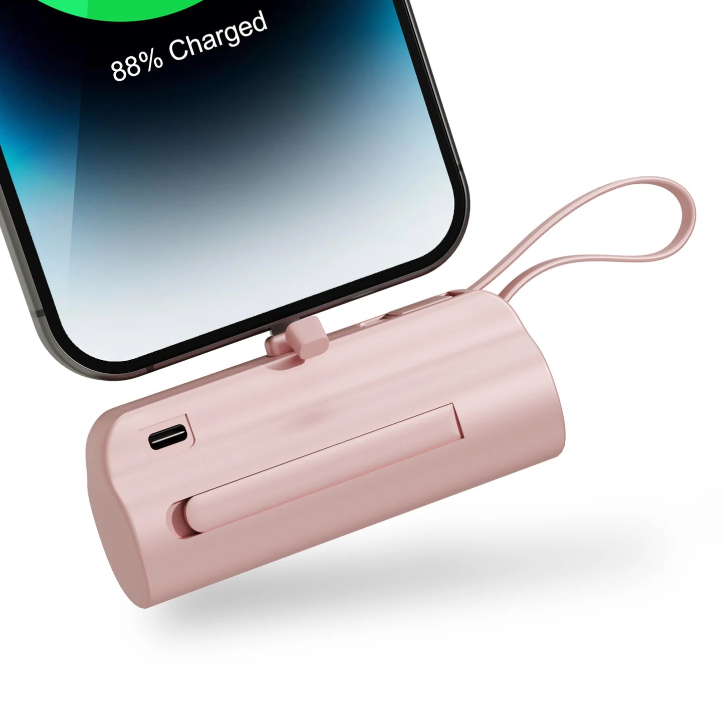 Mini 4500mAh Power Bank Capsule Dual USB C Ports For iPhone