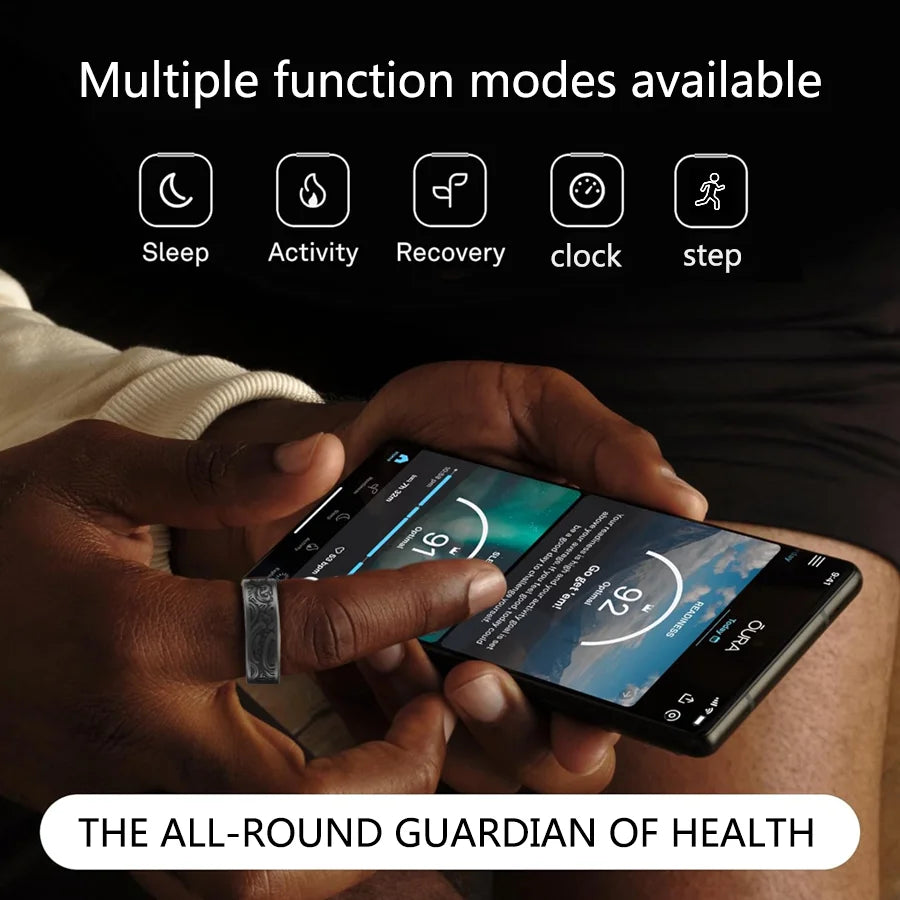 Smart Ring - Fitness Tracker with Sleep Monitor Pedometer 20+ Exercise Modes Waterproof