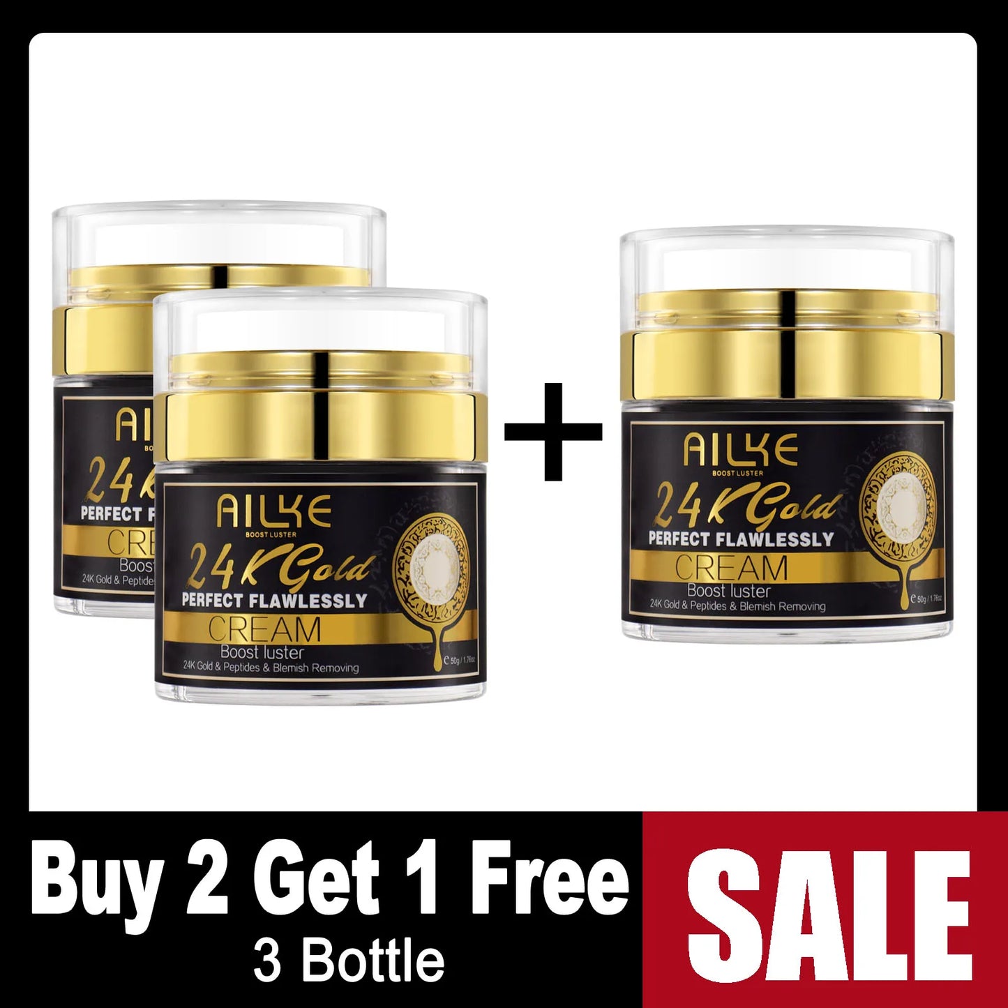 AILKE 24k Gold Perfect Flawlessly Soap, Brighten Skin, Oil Control, Exfoliating, Long-Lasting Scent, For Face & Body, 200g/7 oz