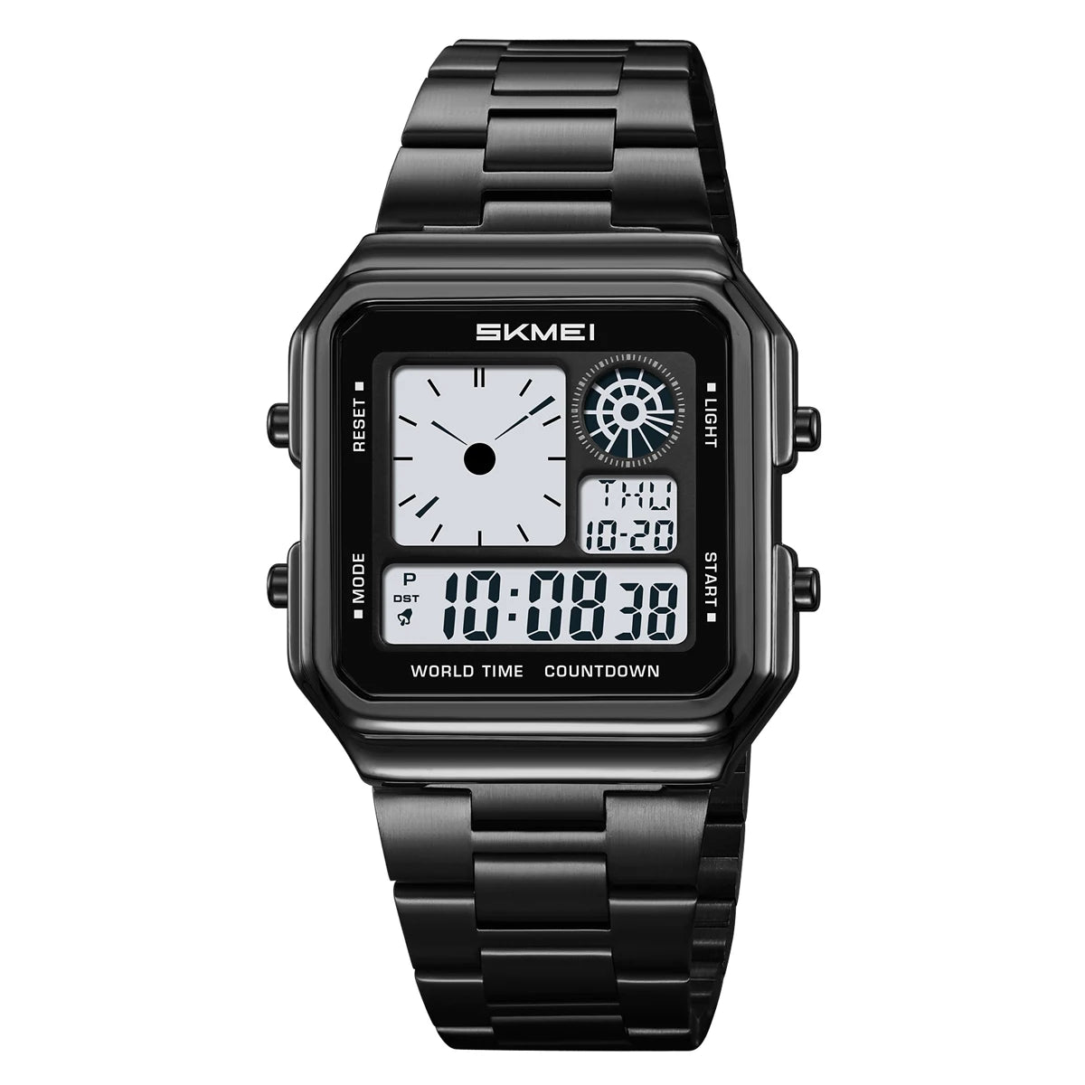 Skmei Digital Watch Waterproof Stainless Steel Band Unisex