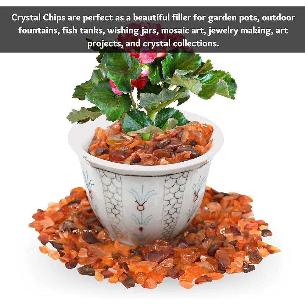 Carnelian Crystal Chips Aquarium Gravel Tumbled Stones