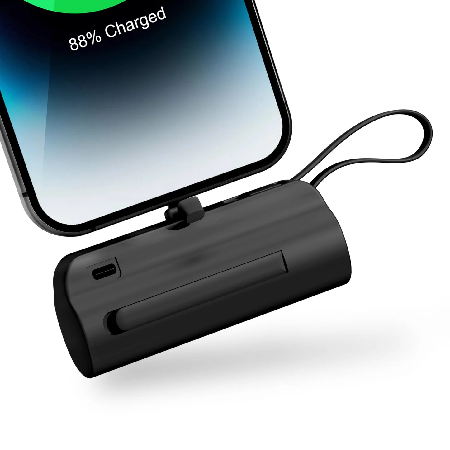 Mini 4500mAh Power Bank Capsule Dual USB C Ports For iPhone