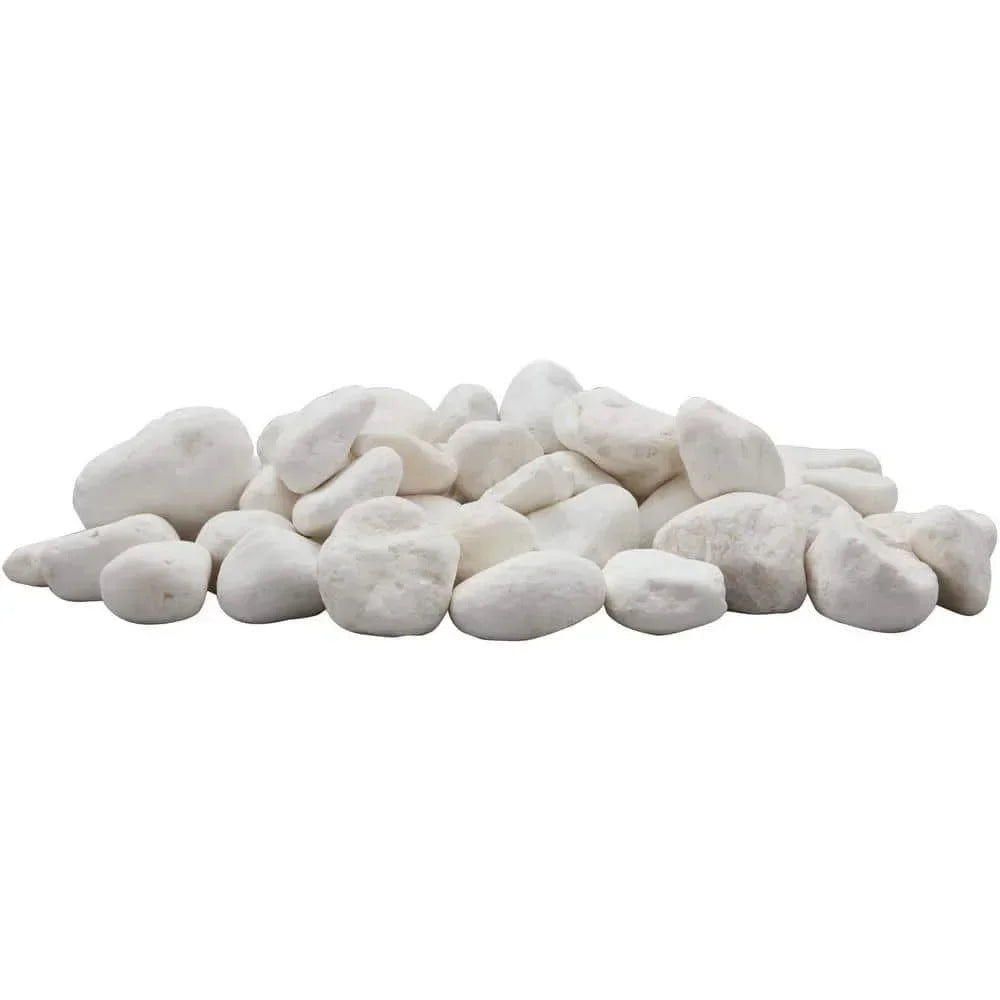 Large Snow Pebbles Use indoors or outdoor Pebble mulch in interior or exterior garden beds round and soft easy on the feet