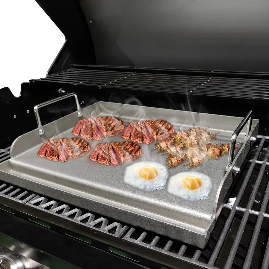 Cast Iron Griddle for Gas Grill 25x16 Flat Top Teppanyaki