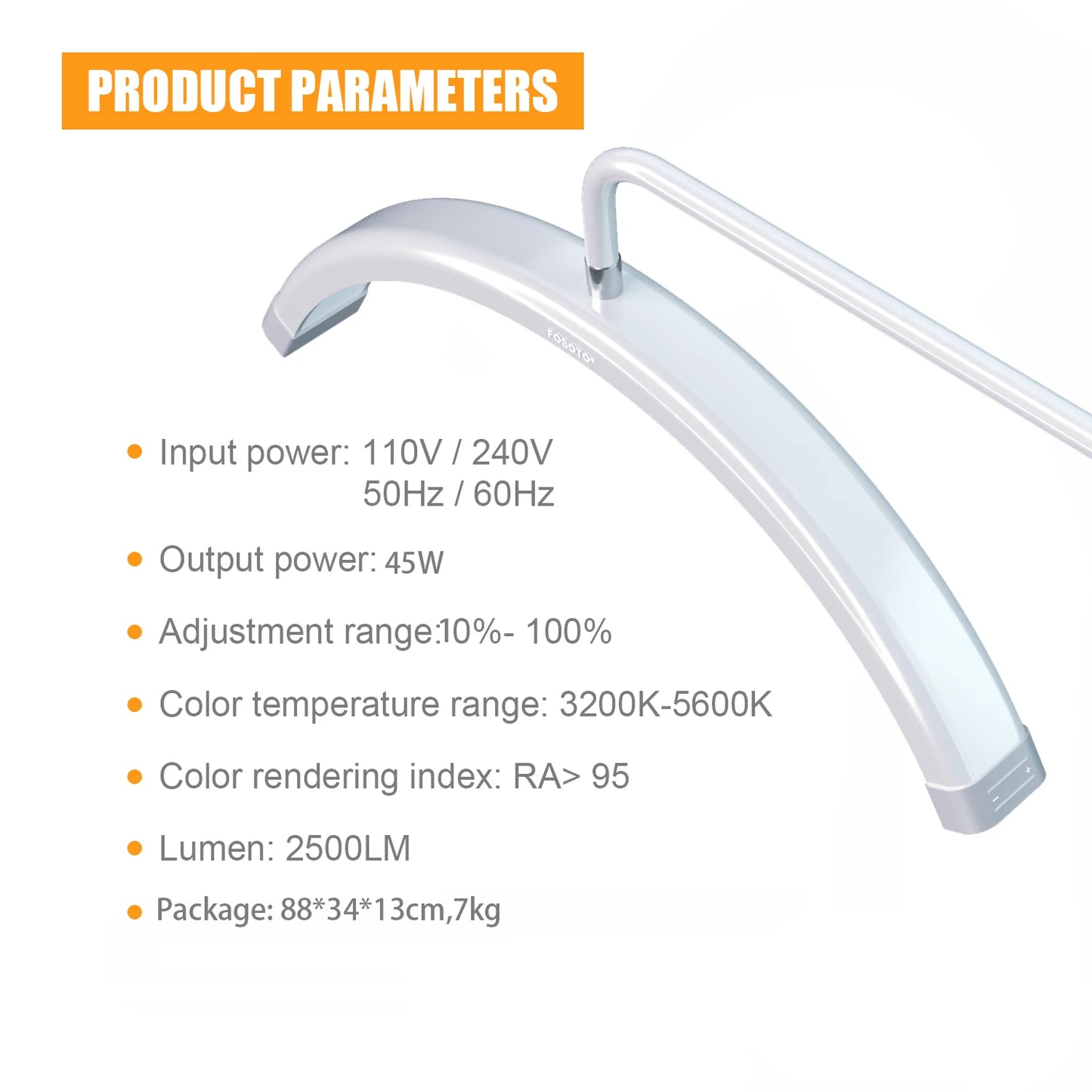 Fosoto Half Moon LED Video Light For Tattoo Eyelash Fill