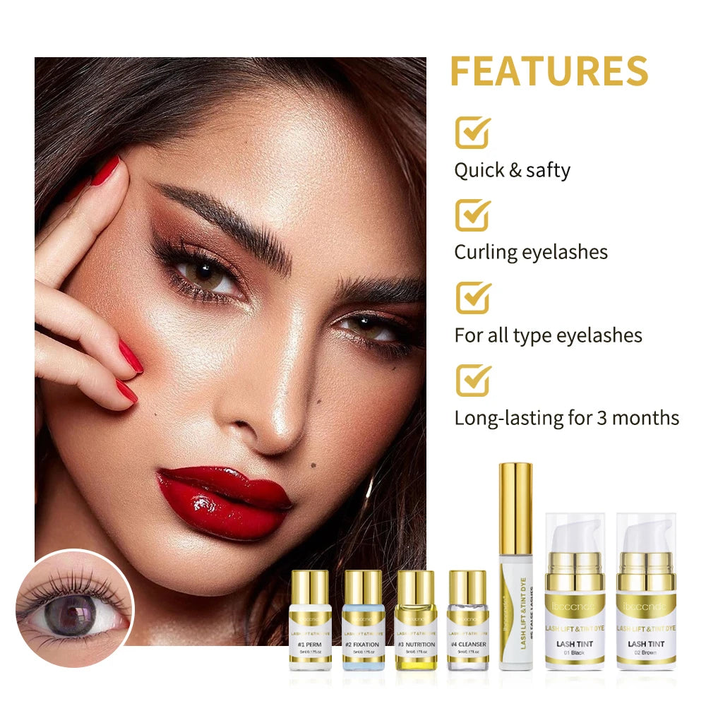 Semi Permanent Eyelash Lift Kit Brow Lamination Tinting Dye