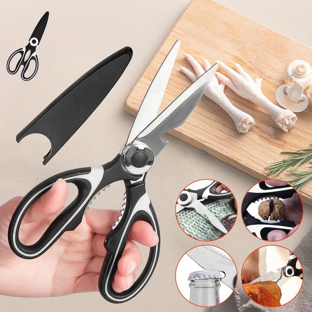 Stainless Steel Kitchen Scissors Multi Purpose Shears Meat