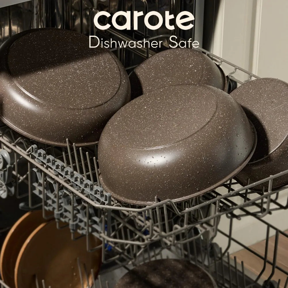 Carote 17 Piece Nonstick Pots and Pans Removable Handles