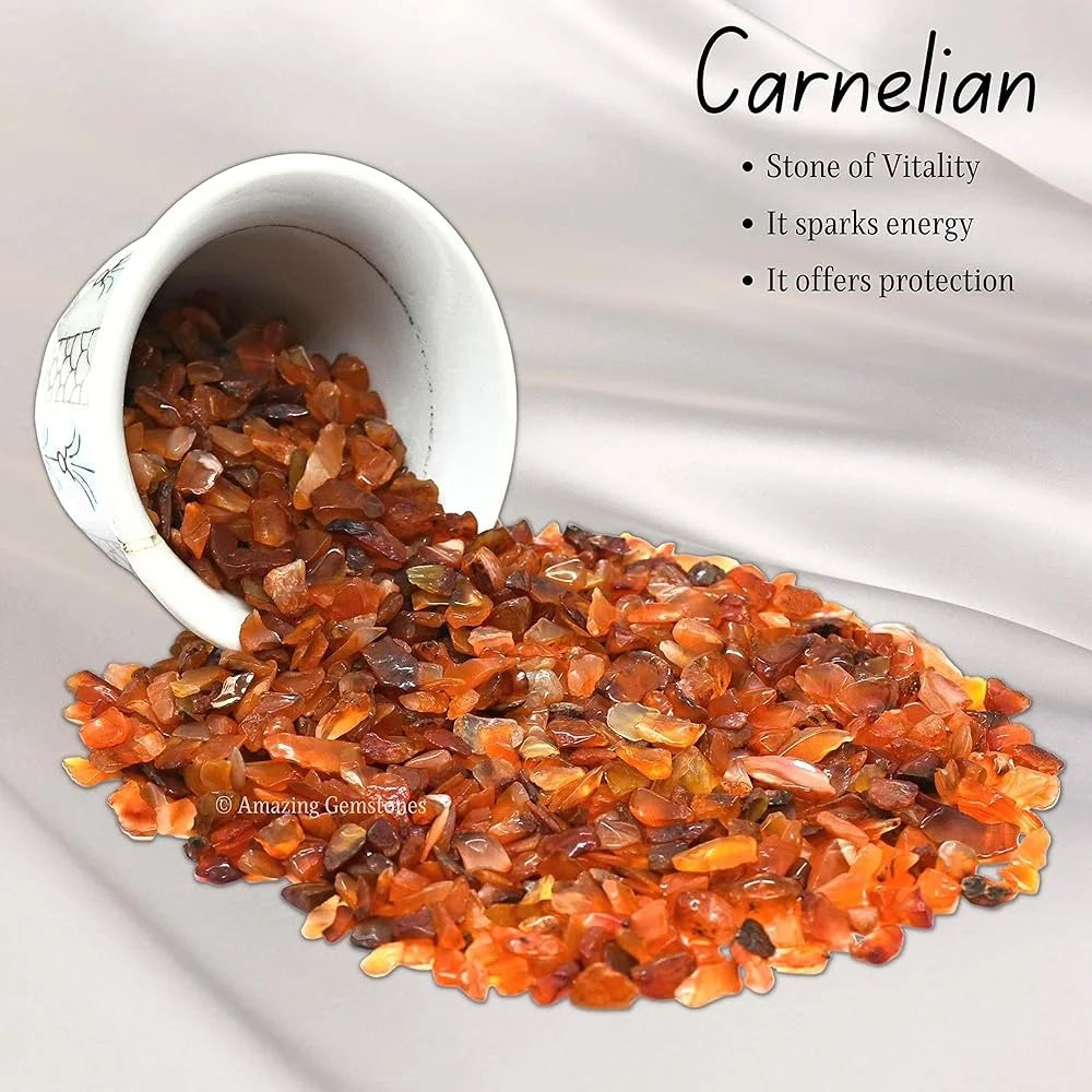 Carnelian Crystal Chips Aquarium Gravel Tumbled Stones