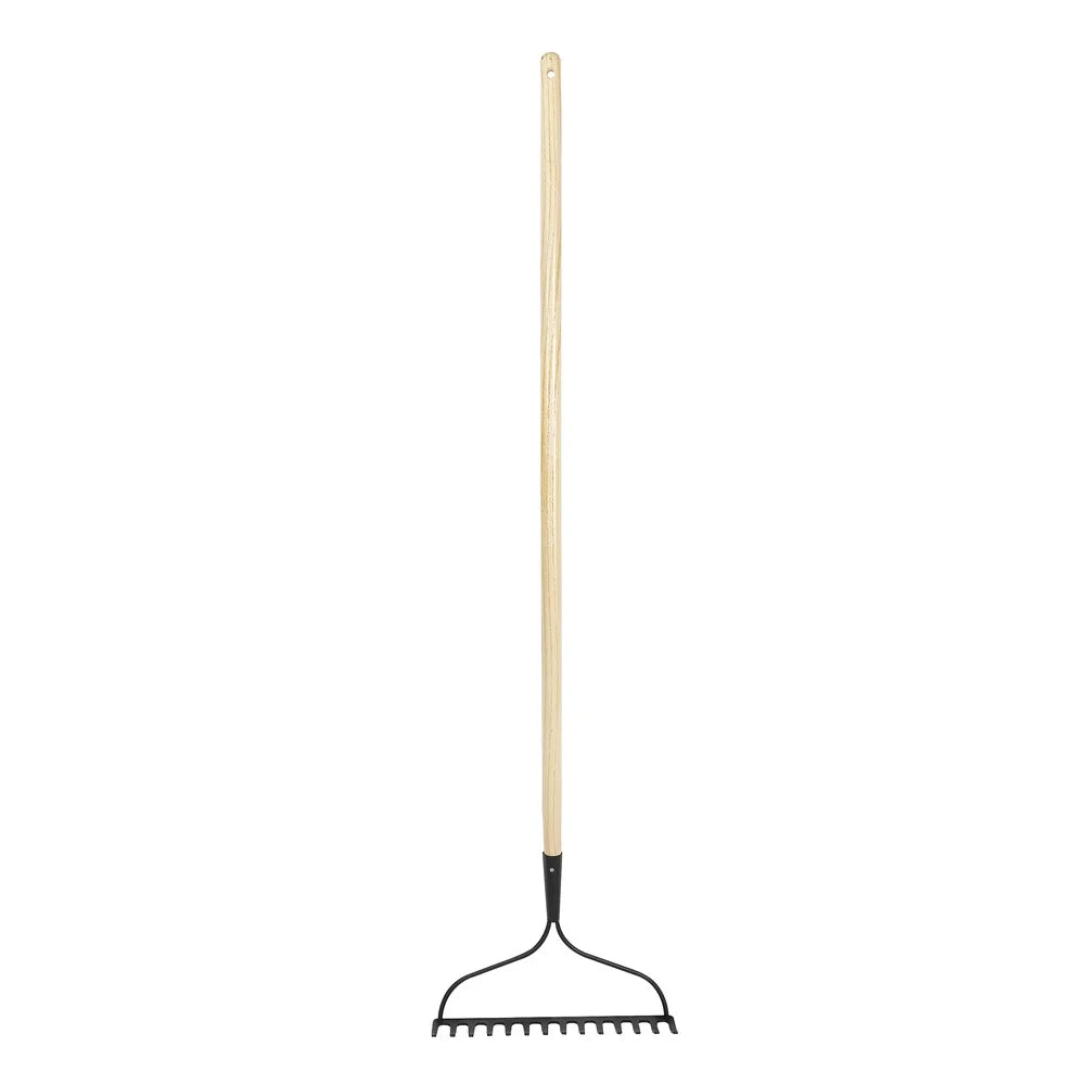 Garden Bow Rake Ergonomic Durable Tool Curved Head Tines