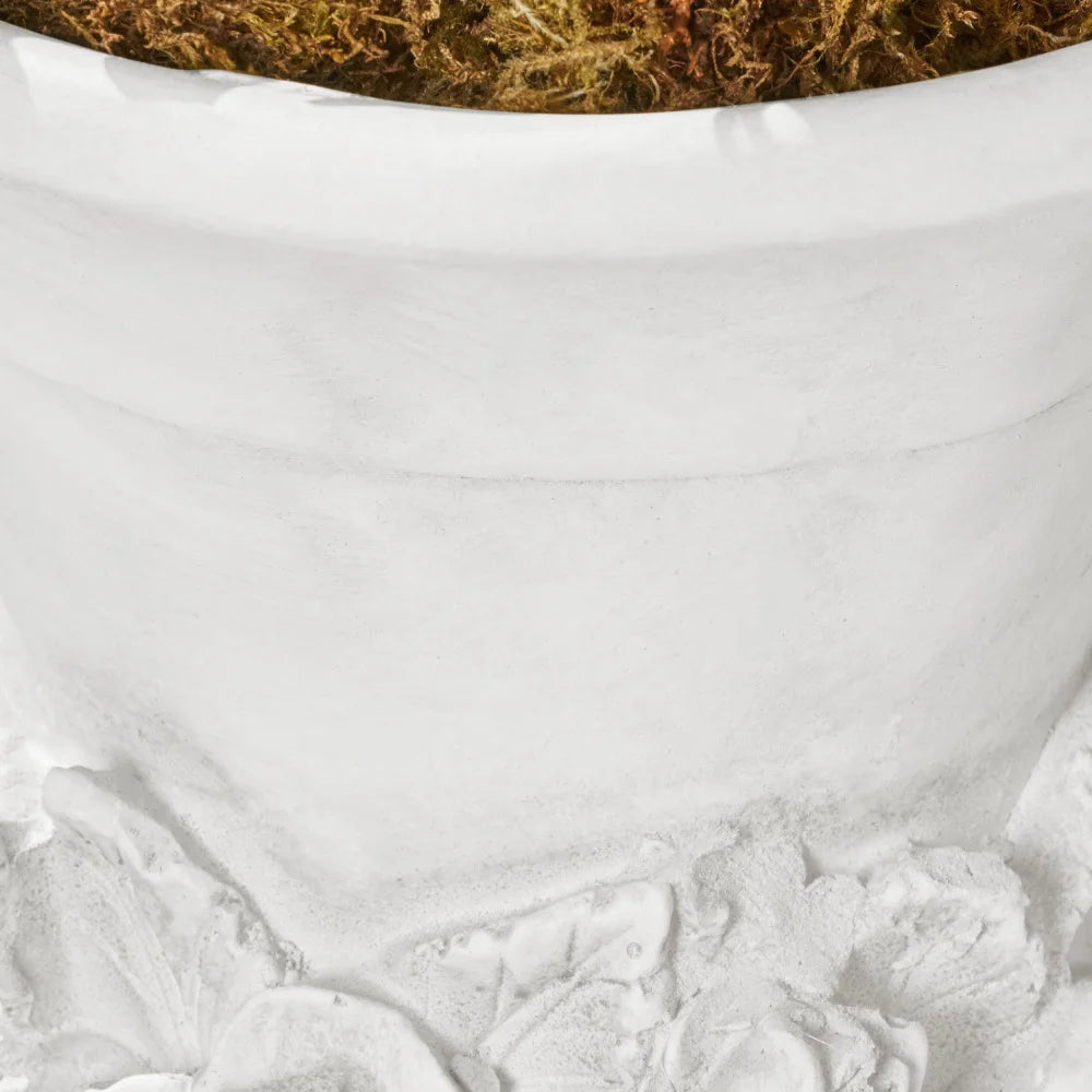 Antique White Garden Outdoor Urn Planter Magnesium Oxide