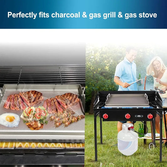 Cast Iron Griddle for Gas Grill 25x16 Flat Top Teppanyaki