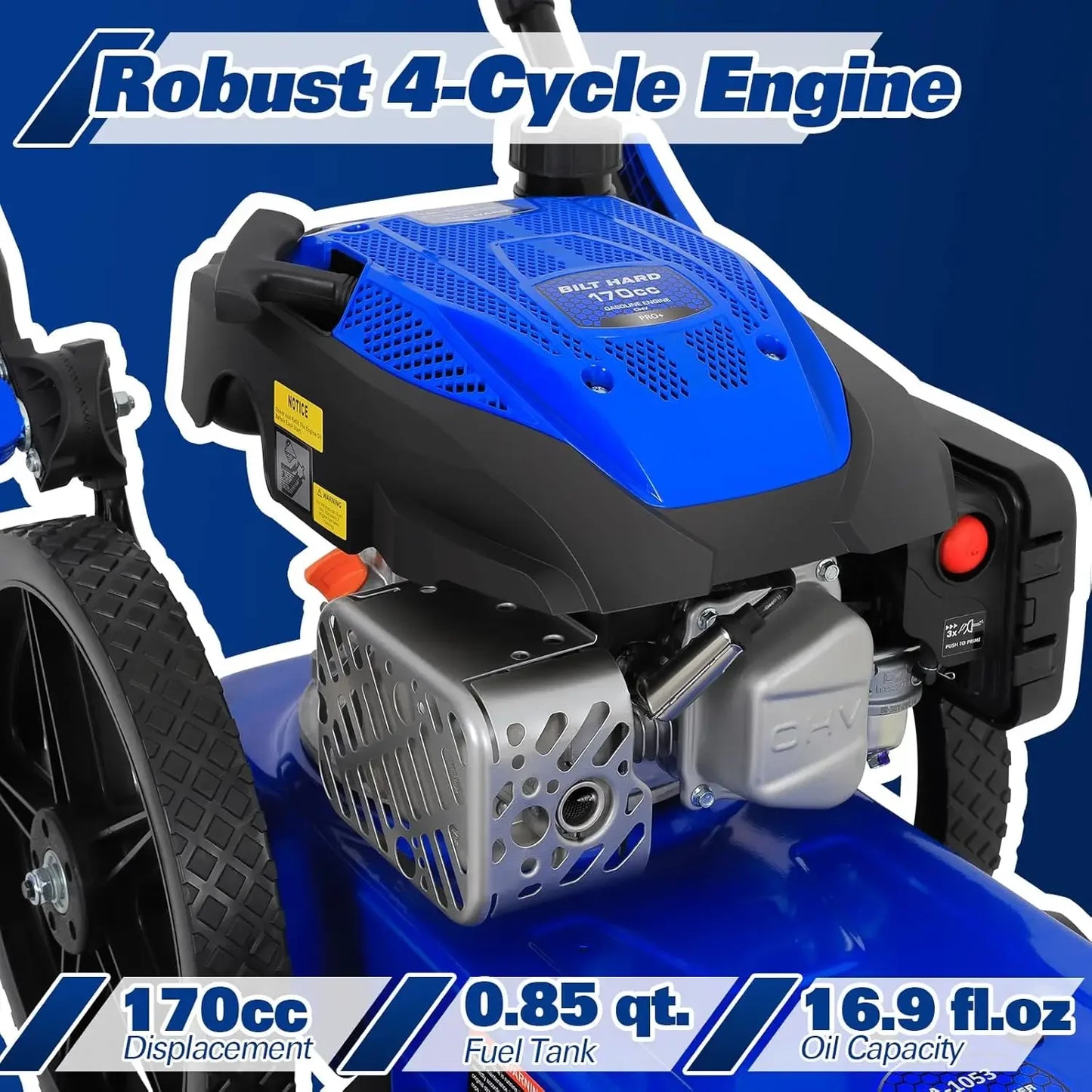 Walk Behind String Trimmer 170cc 4 Cycle Hog Mower 22 Inch