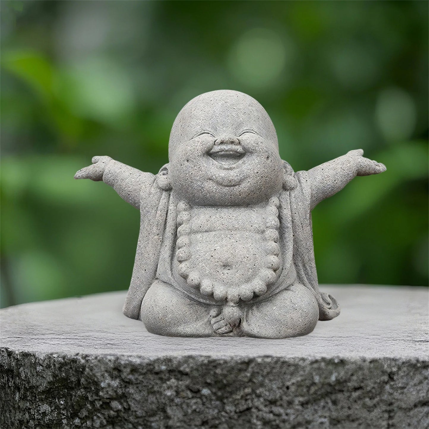 Mini Buddha Fish Tank Ornament Resin Sandstone Style Statue