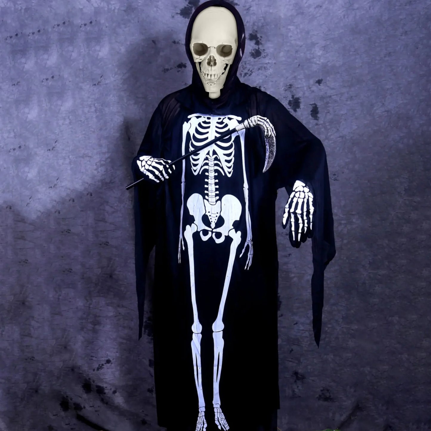 5.4Ft Poseable Skeleton Prop Life Size Plastic Halloween