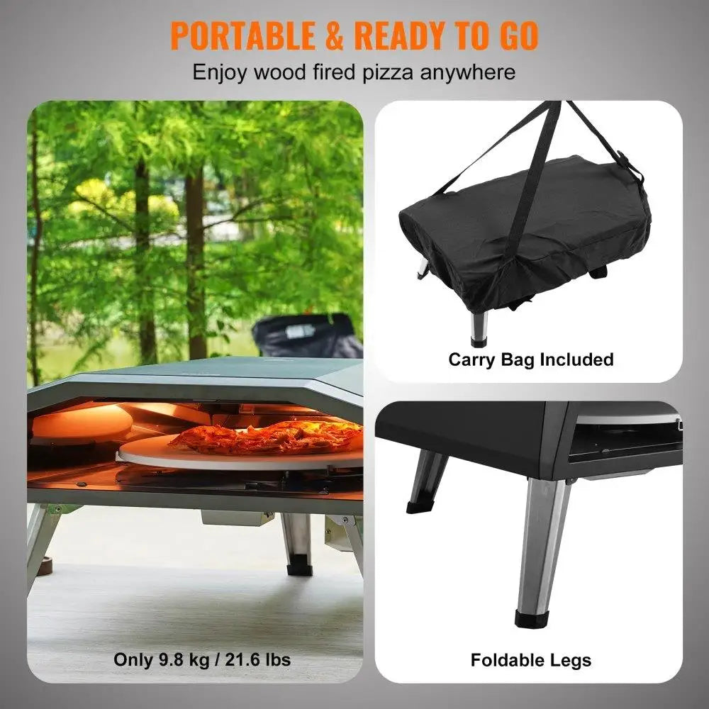 13 Inch Portable Gas Pizza Oven for Outdoor for camping Folding Design