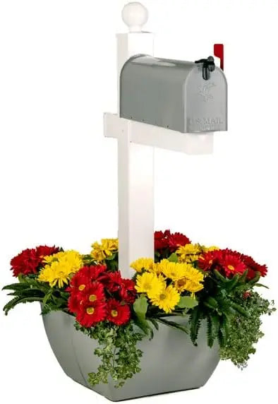 Mailbox Planter Resin Wrap 16 Gal For 4x4 6x6 Posts Drainage