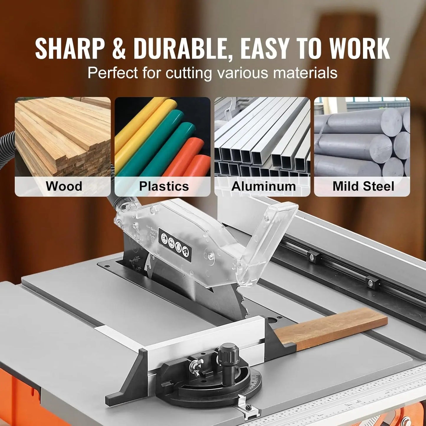 Table Saw With Stand 10 Inch 15 Amp 25 Inch Rip 40T Blade