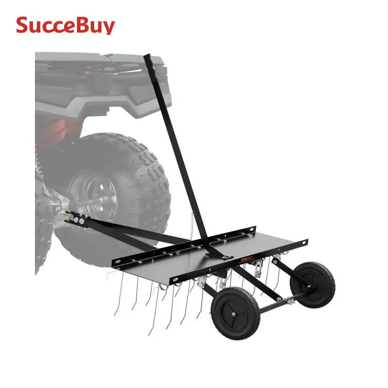 SucceBuy 40 Inch Tow Behind Dethatcher With 20 Steel Tines