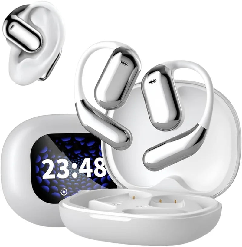SK OWS Headphones V5.4 Bluetooth Wireless Earphones Sports Noise Reduction Waterproof Earhooks Headset Intelligent Touch Screen