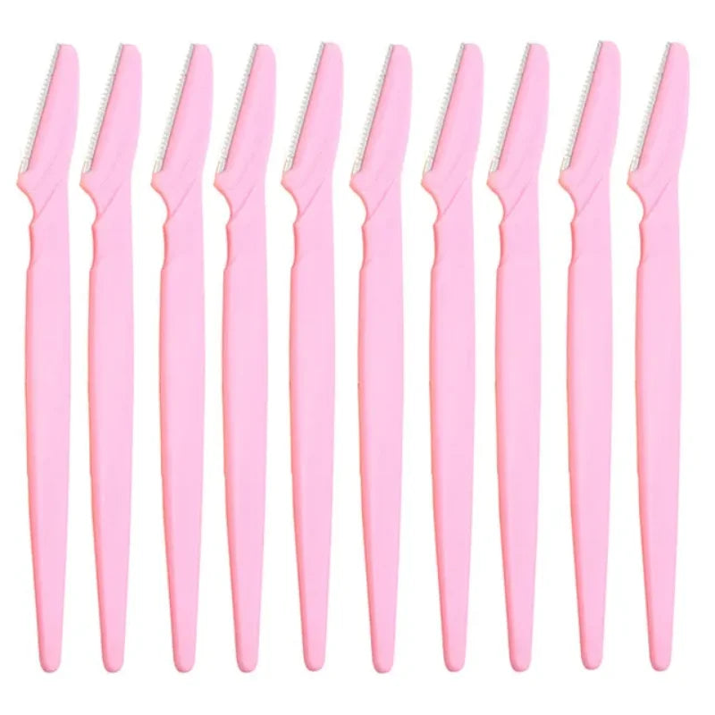 10 Pcs Eyebrow Trimmer Blade Shaver Portable Face Razor Eye Brow Epilation Hair Removal Cutters Safety Razor Woman Makeup