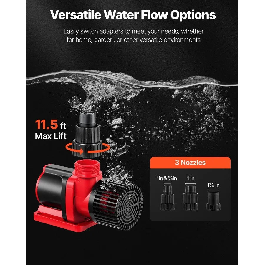 24V DC Aquarium Water Pump With Controller 60W 1750GPH