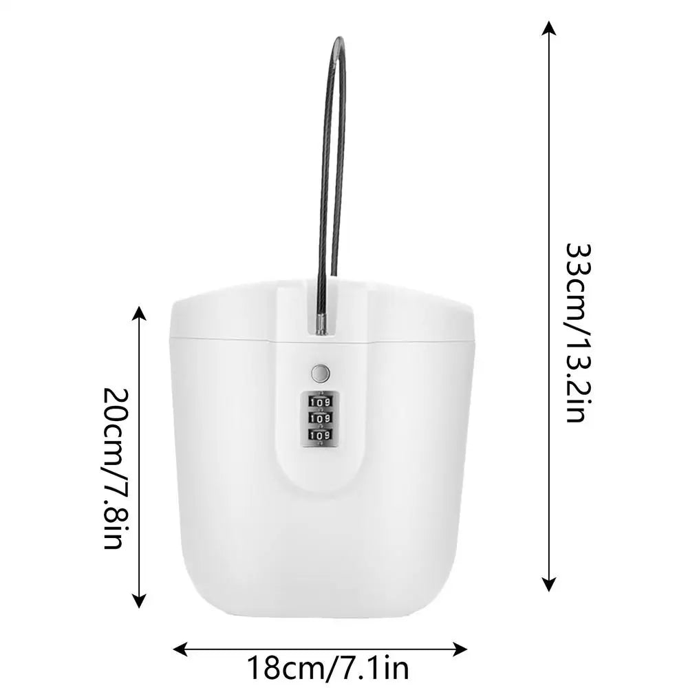 Outdoor Portable Safe Box Beach Bucket With Steel Wire Safes 3-Digit Password Lock Storage For Riding Sports Swimming