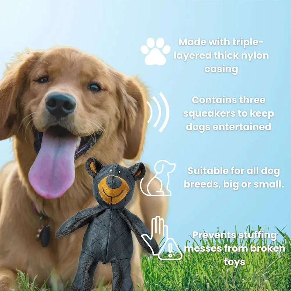 Mighty Bear Robust Bear Pet Soundmaking Toy Plush Interactive Dog Toy Grinding Cleaning Teeth Anti Bite Abreact Plaything Bear