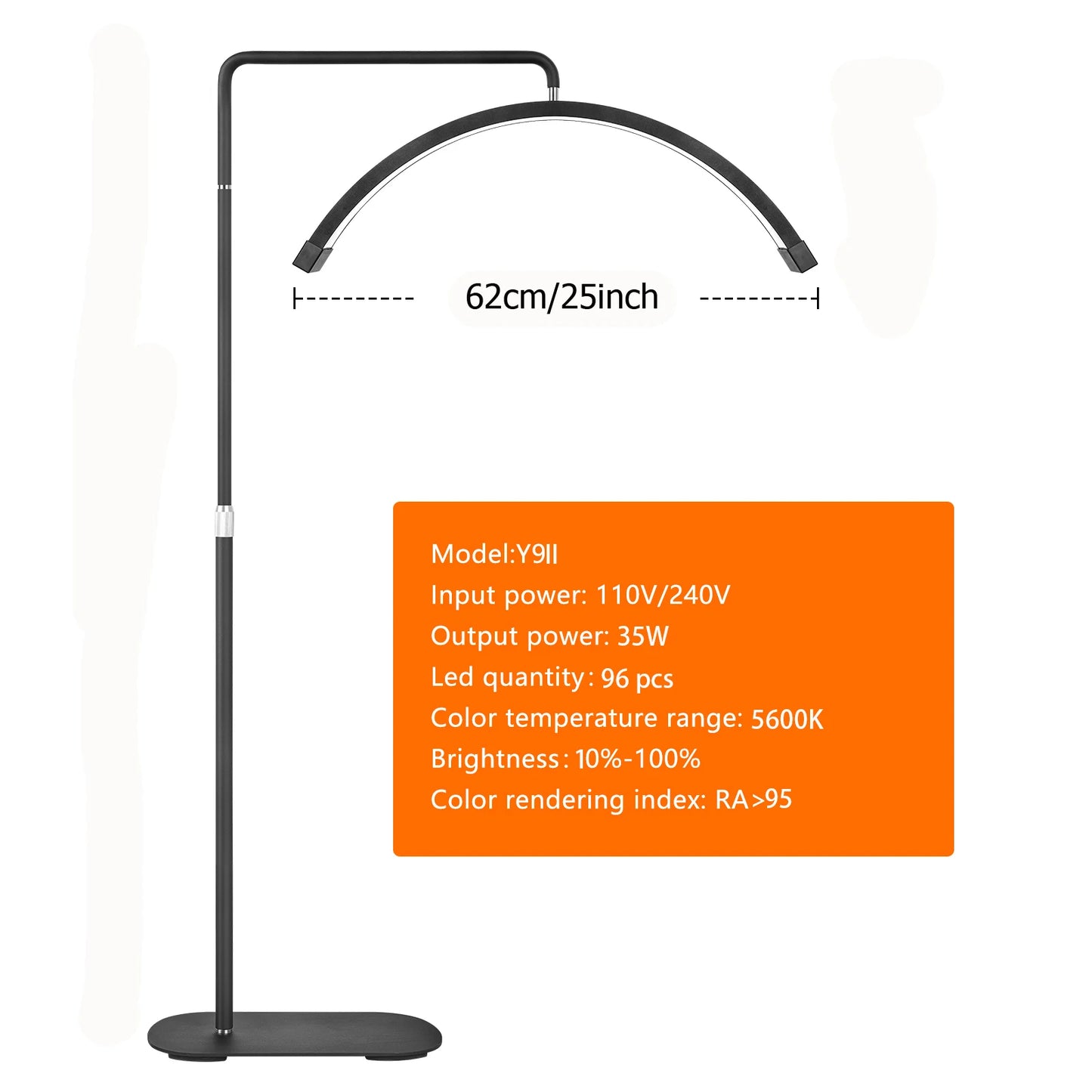Fosoto Half Moon LED Video Light For Tattoo Eyelash Fill