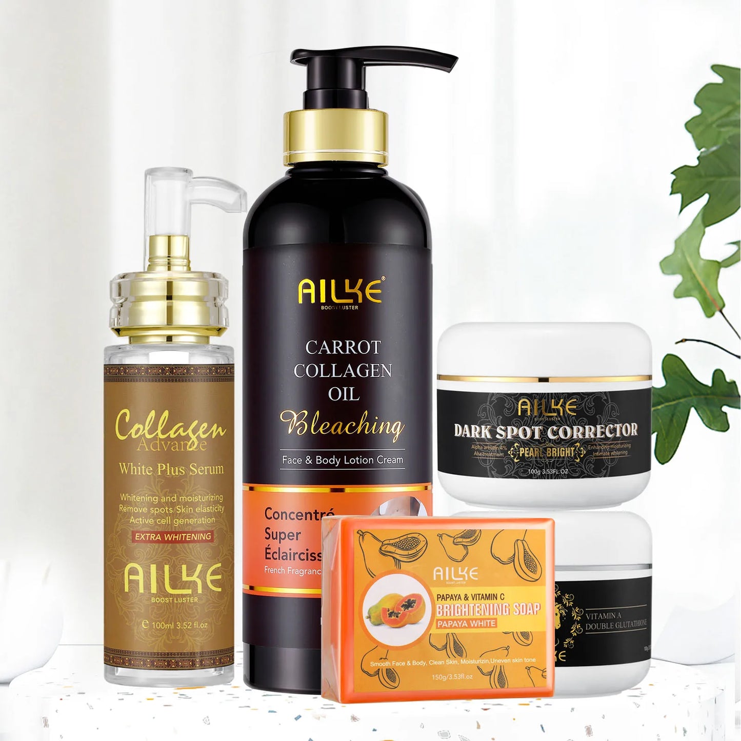 AILKE Collagen Whitening Set, Moisturizer, Hydration, Dark Spot Removal, Brightening Body Lotion, Armpit Whitening Cream
