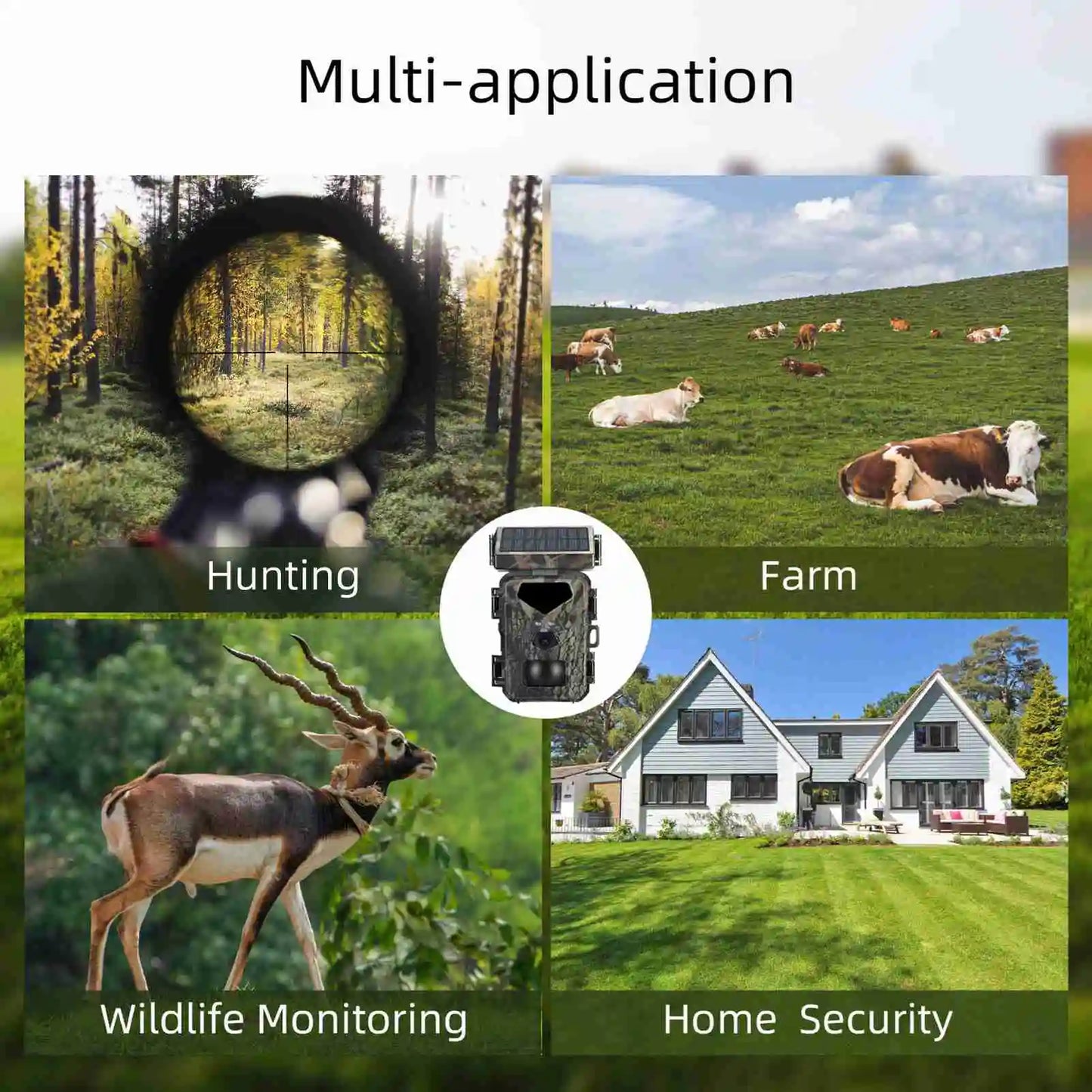 New Hunting Game Camera 20MP/1080P Hunting Camera 0.3s Trigger Speed Night Vision Motion Activated Trail Camera for Outdoor