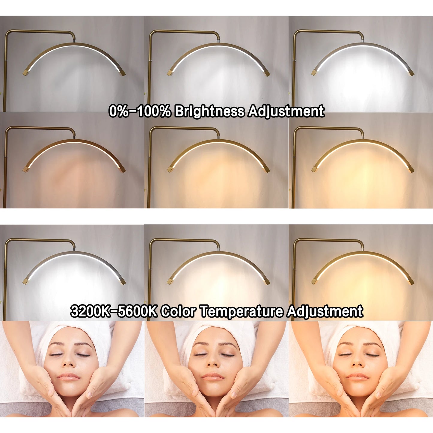Fosoto Half Moon LED Video Light For Tattoo Eyelash Fill