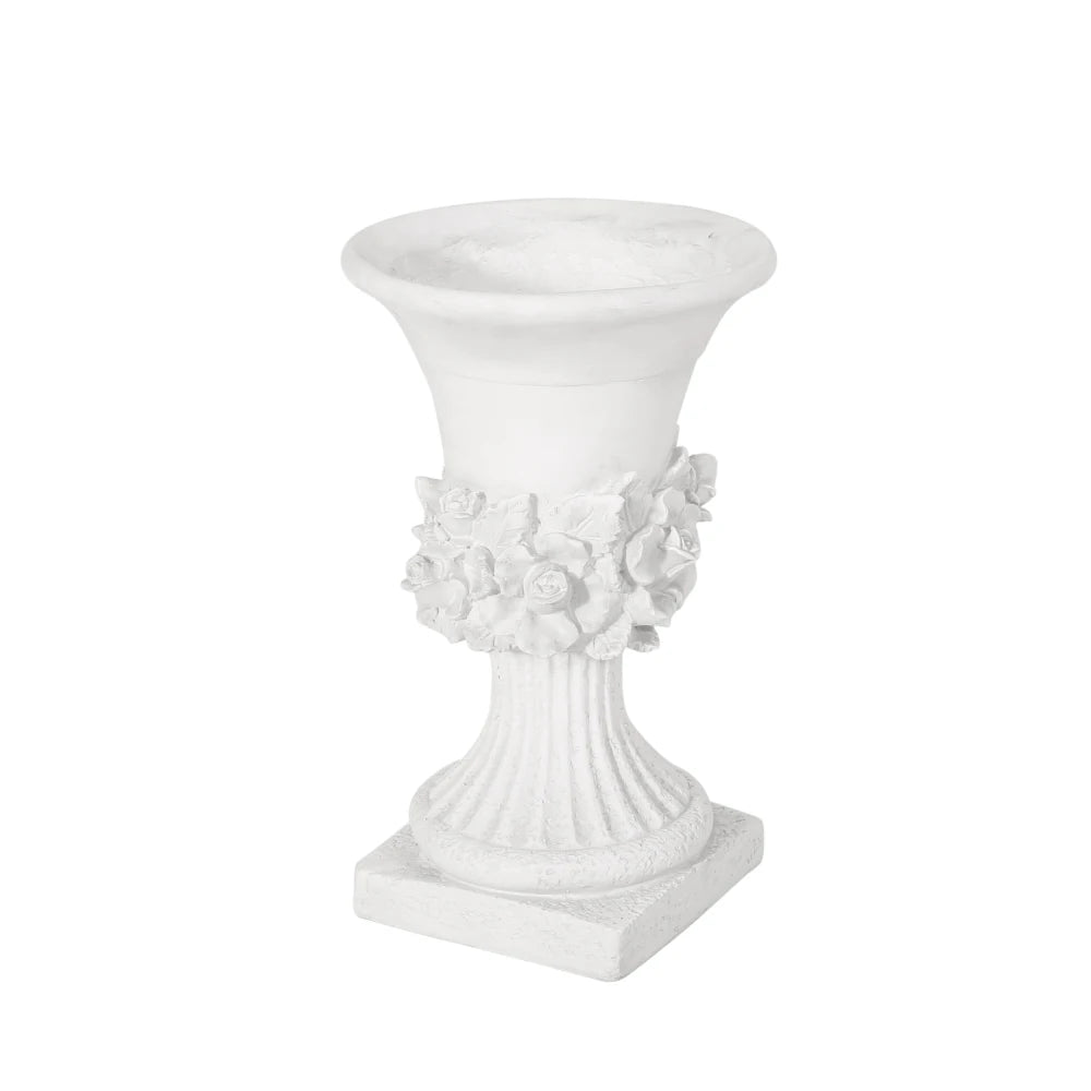 Antique White Garden Outdoor Urn Planter Magnesium Oxide