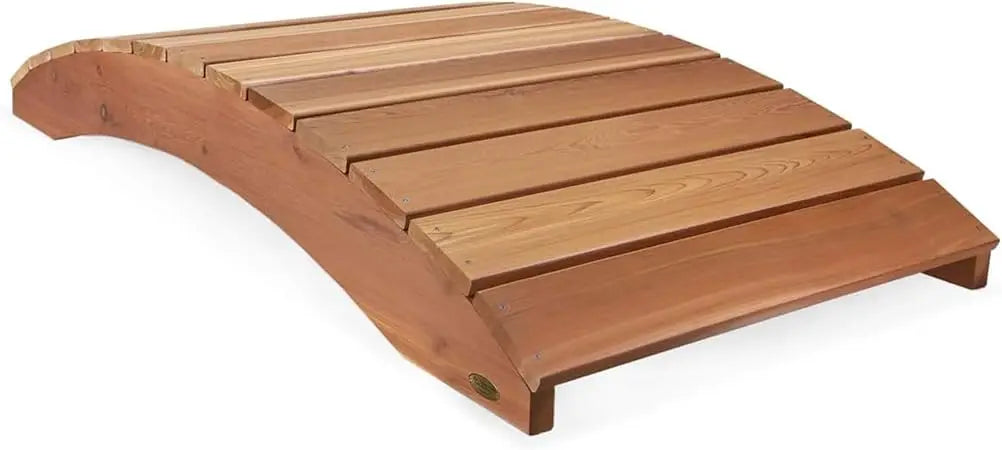 All Things Cedar Wooden Bridge, Outdoor Garden Walkway for Backyard Ponds, 6', Natural