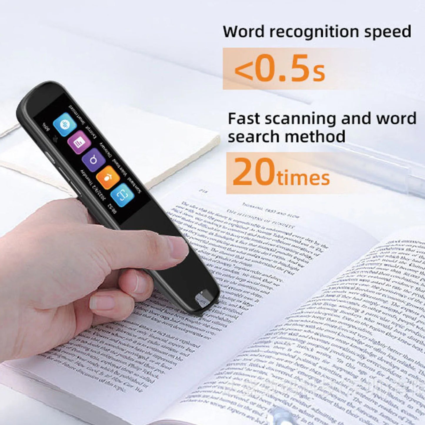 Smart Voice Translator Pen White International Edition WiFi Translation Scanning Pen for Multilingual Learning
