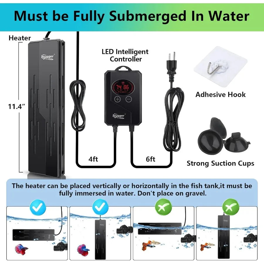 1000W Submersible Aquarium Heater LED Digital Controller