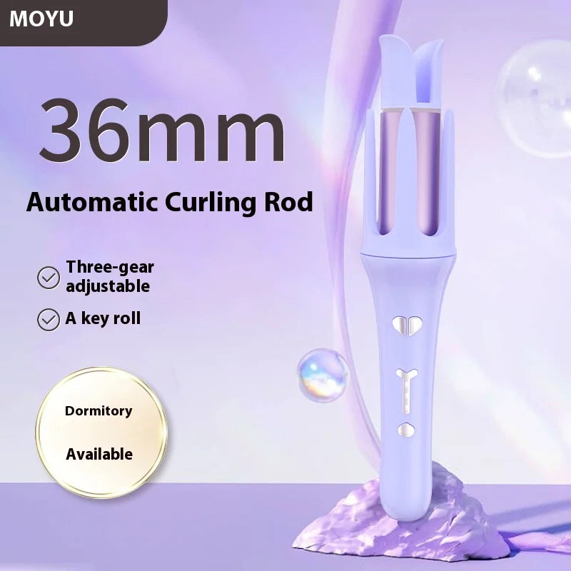 Automatic Curler 32mm Big Curl Negative Ion Ceramic Curler 4-speed Adjustable Beep Digital Display Quick Styling Tool
