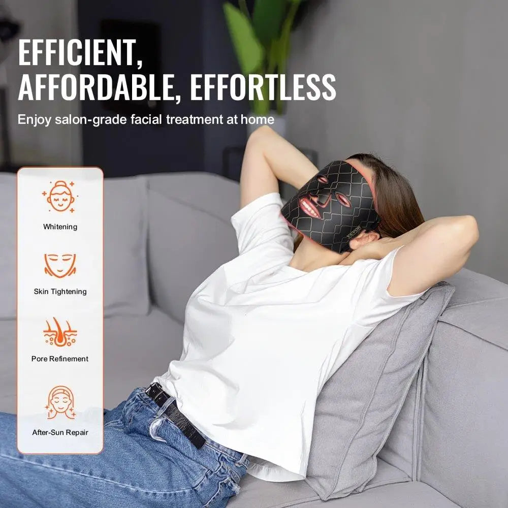 Red Light Therapy for Face Mask 3 Wavelengths Skin Rejuvenation Mask for Home Use