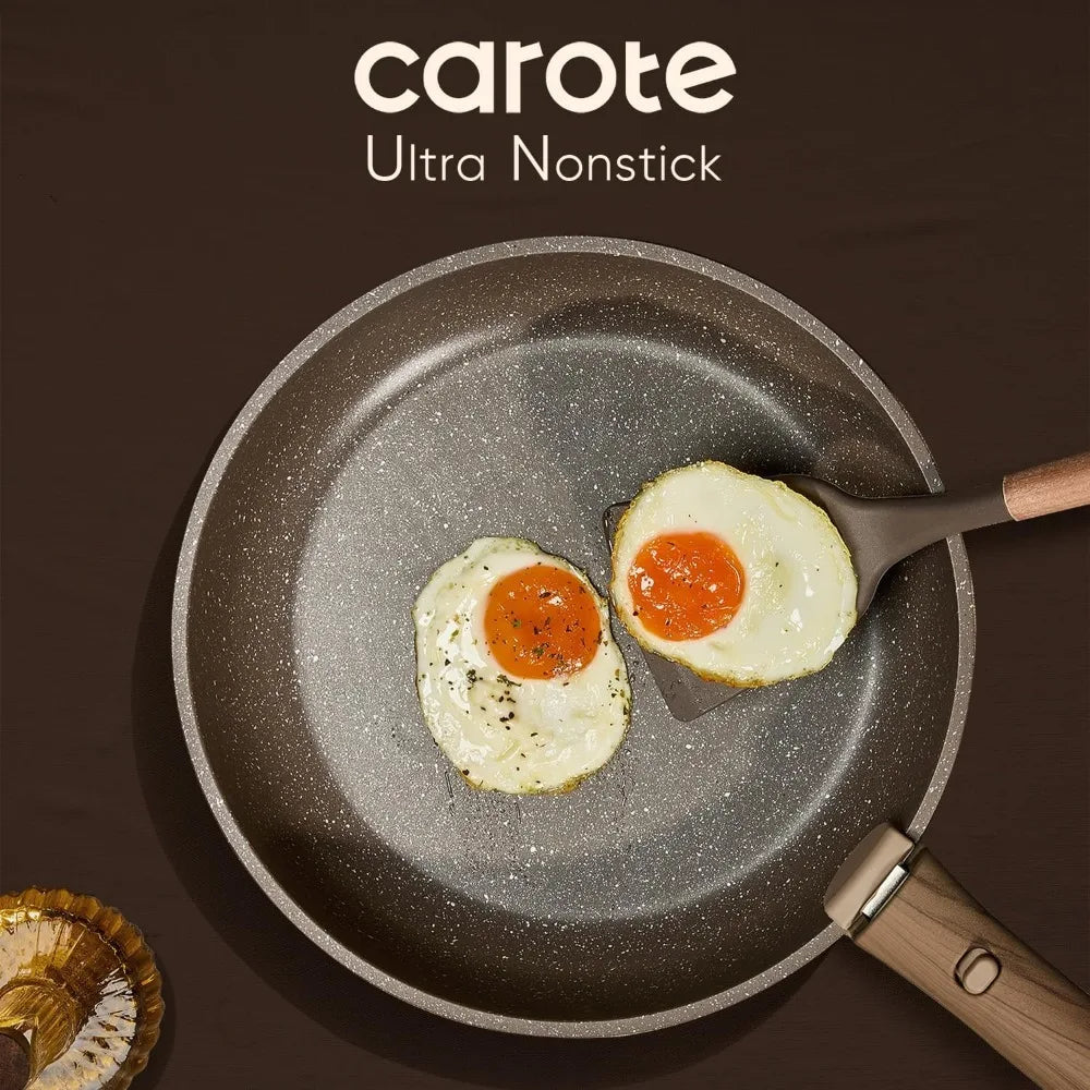 Carote 17 Piece Nonstick Pots and Pans Removable Handles