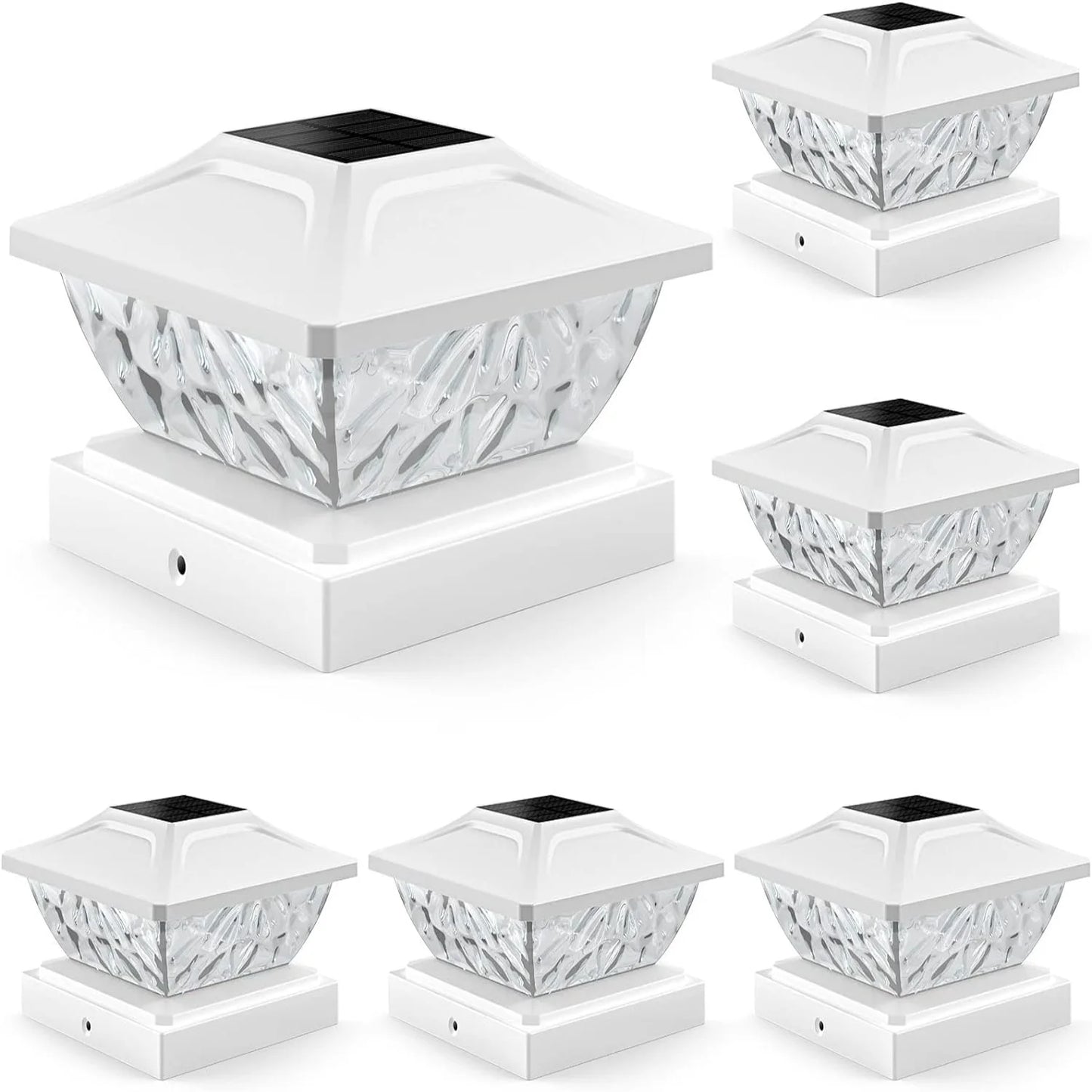 Solar Post Lights 4 6 8 12 Pack Two Mode White Deck