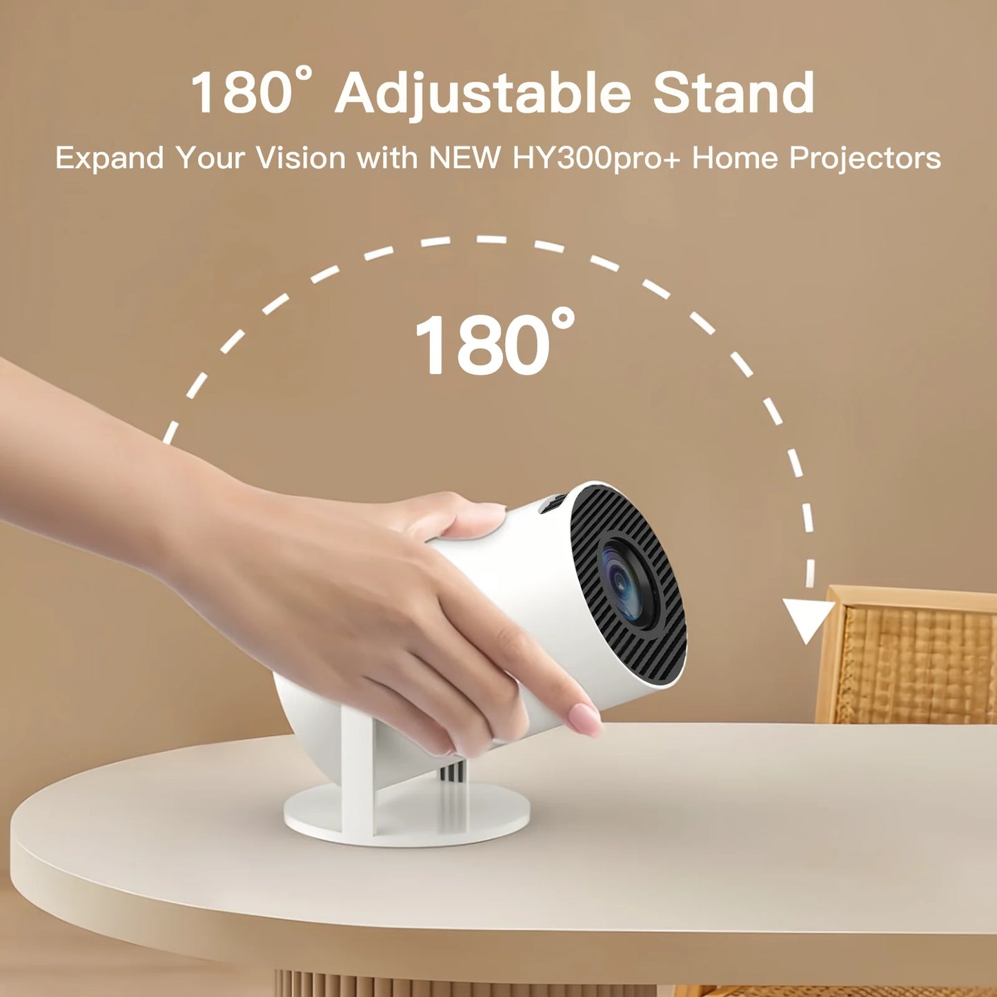 Mini Projector With Wifi Bluetooth 4K AirMouse Remote
