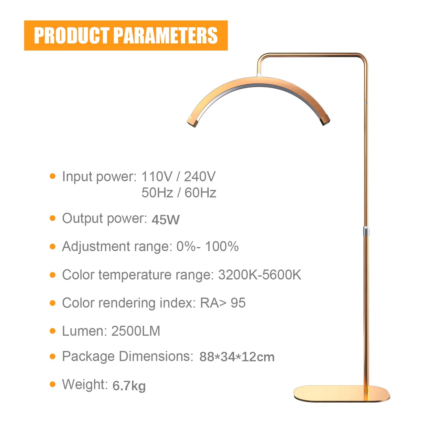 Fosoto Half Moon LED Video Light For Tattoo Eyelash Fill