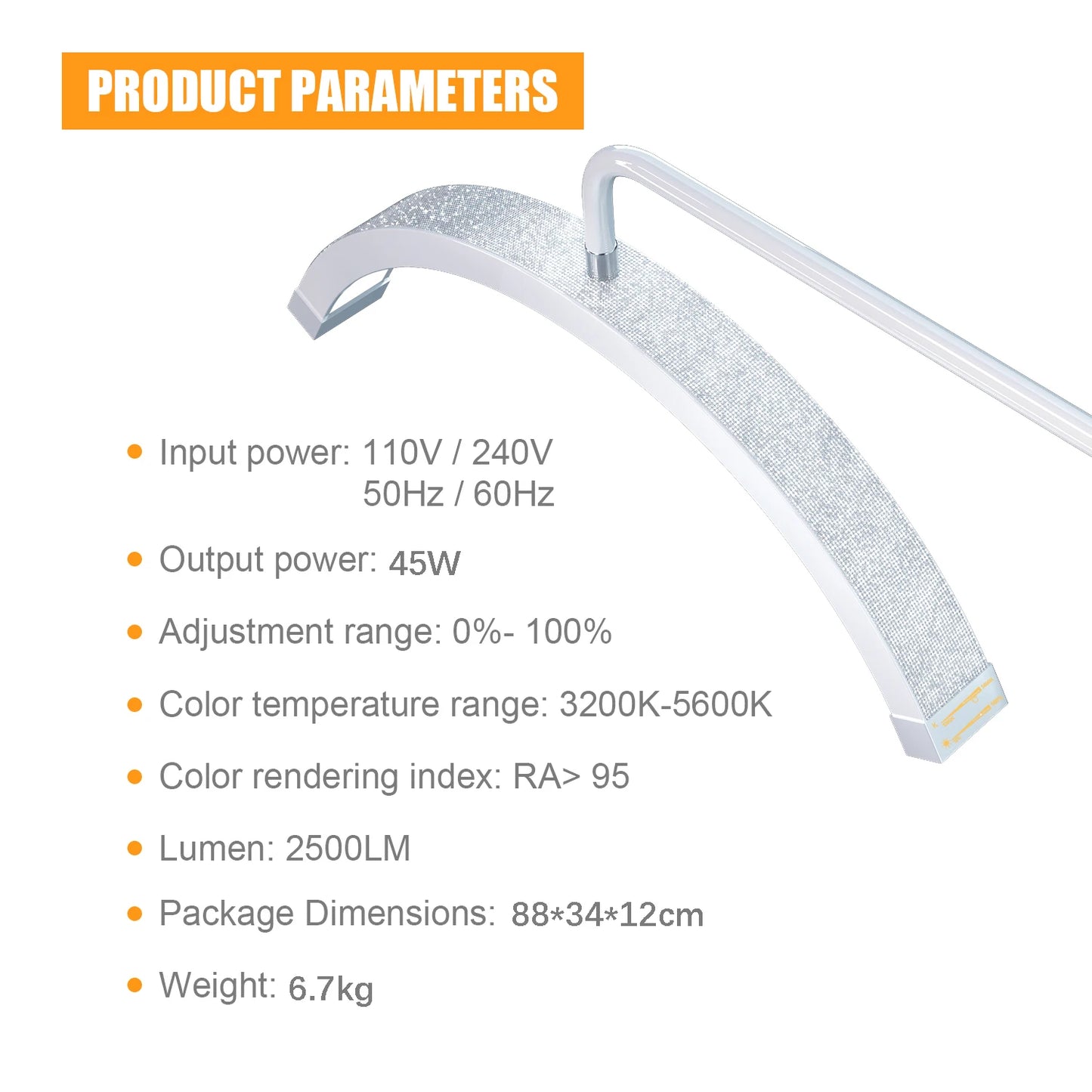 Fosoto Half Moon LED Video Light For Tattoo Eyelash Fill