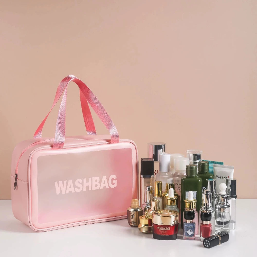 Travel Makeup Organizer, Portable Cosmetic Case, Multi-Compartment Beauty Pouch
