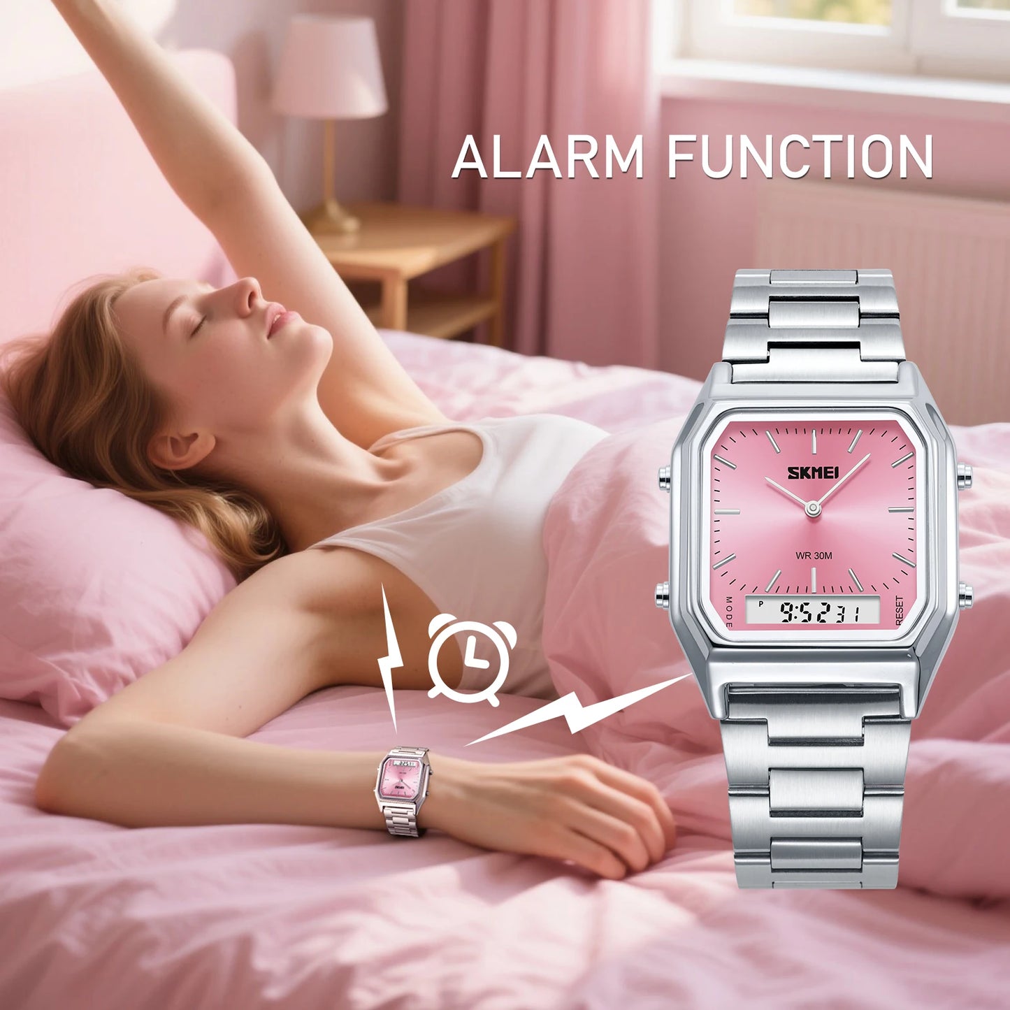 Skmei Fashion Analog Watch Luminous Dual Display Quartz