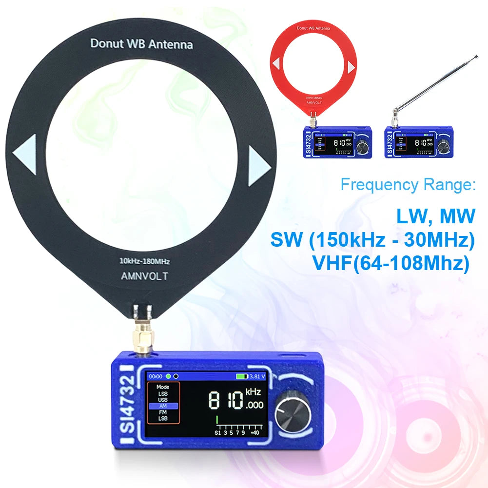 AMNVOLT Mini Pro DSP Radio Si4732 Pocket Receiver Full Band